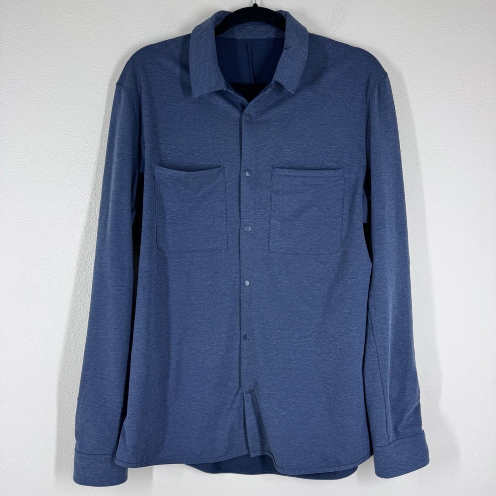 Lululemon Soft Knit Overshirt Heathered True Navy Blue Athleisure Men’s Large